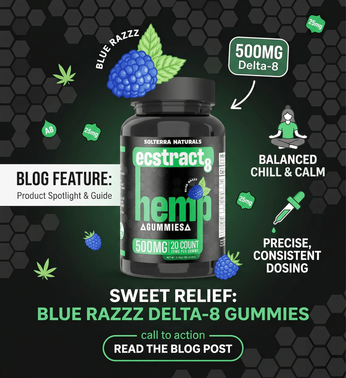 Sweet Relief: Elevating Your Routine with Ecstract8 Blue Razzz Gummies - ecstract 8